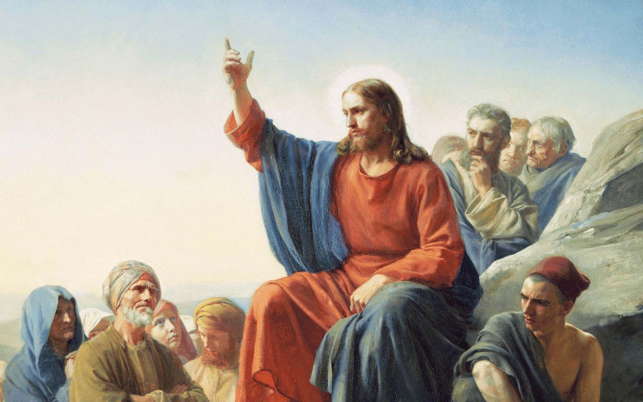 Gesù Cristo istruisce i Suoi discepoli durante il Sermone sul Monte